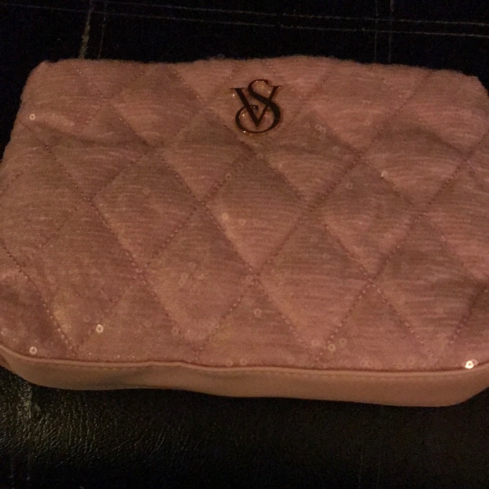 Victoria's Secret Blush Quilted Cosmetic Bag